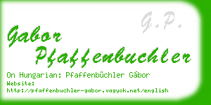 gabor pfaffenbuchler business card