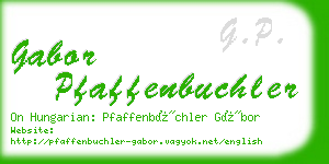 gabor pfaffenbuchler business card